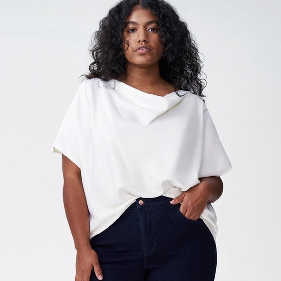 Universal Standard White Blouse - Picture 1 of 8